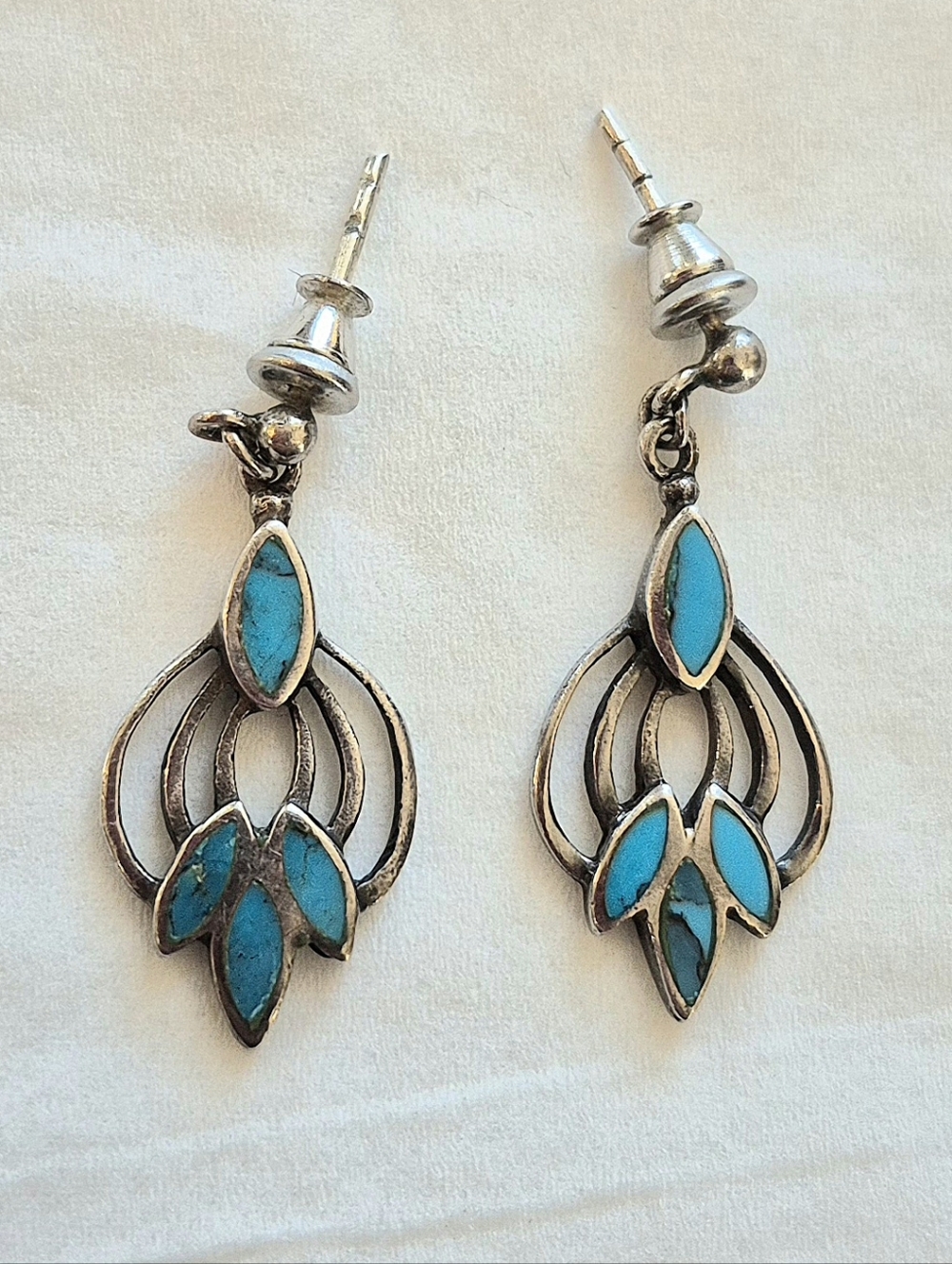 Sterling Silver Turquoise Drop Earrings